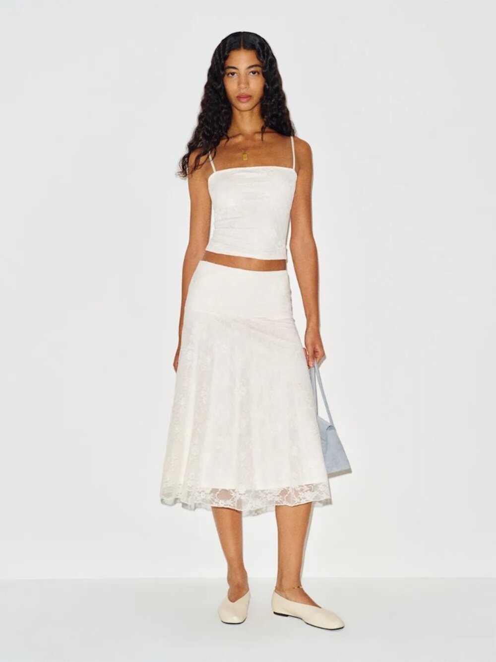 Reformation Lennon Knit Two Piece Ivory - Size S